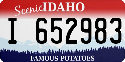 ID license plate I652983