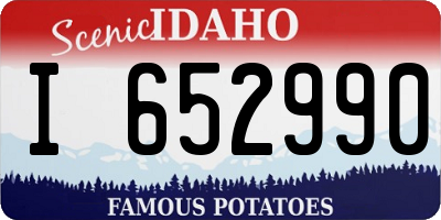 ID license plate I652990