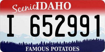 ID license plate I652991
