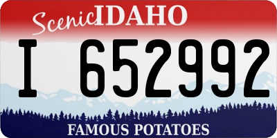 ID license plate I652992