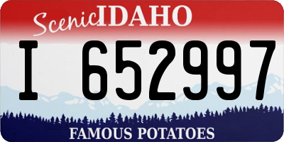 ID license plate I652997