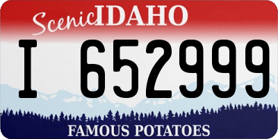 ID license plate I652999