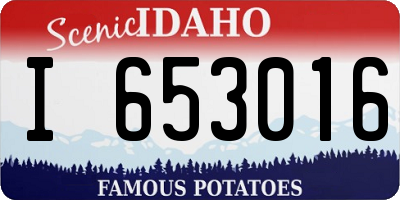 ID license plate I653016