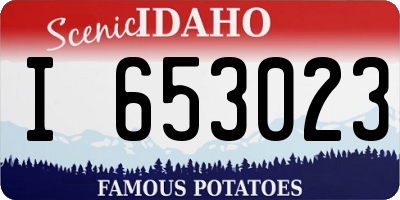 ID license plate I653023