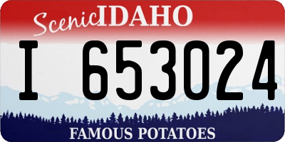 ID license plate I653024