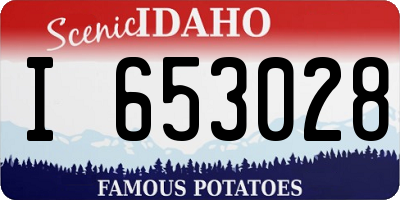 ID license plate I653028