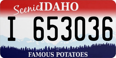 ID license plate I653036