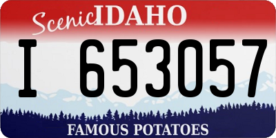 ID license plate I653057