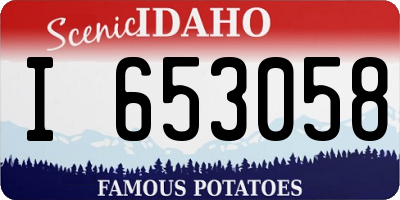 ID license plate I653058