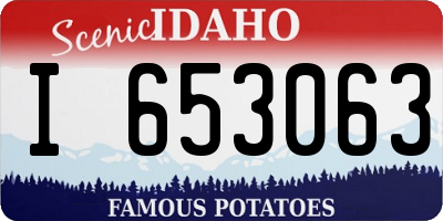 ID license plate I653063