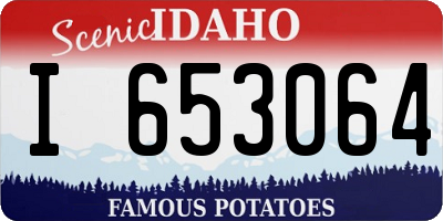 ID license plate I653064