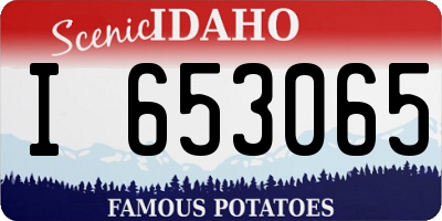 ID license plate I653065