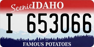 ID license plate I653066