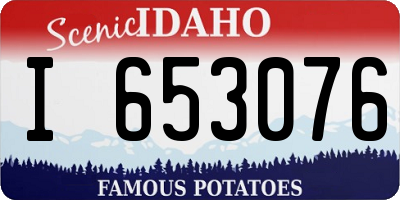 ID license plate I653076