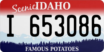ID license plate I653086