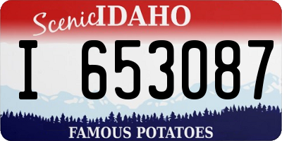 ID license plate I653087