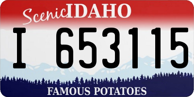 ID license plate I653115