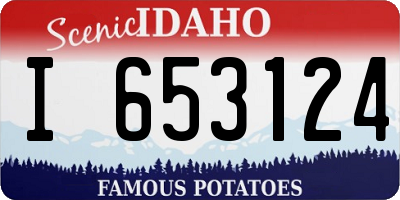 ID license plate I653124