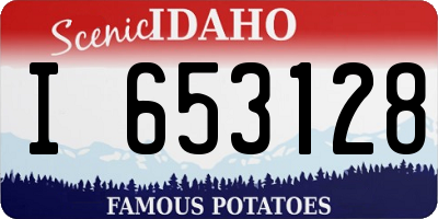 ID license plate I653128
