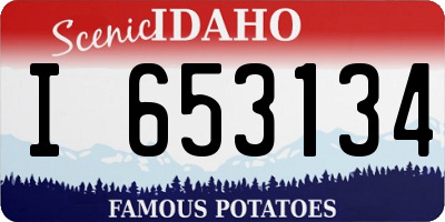 ID license plate I653134