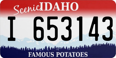 ID license plate I653143