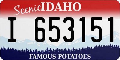 ID license plate I653151