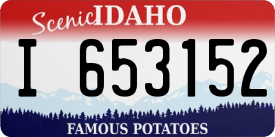 ID license plate I653152