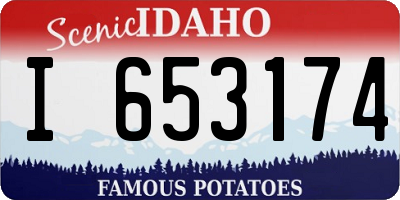 ID license plate I653174