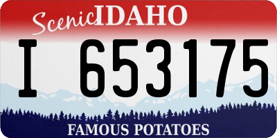 ID license plate I653175