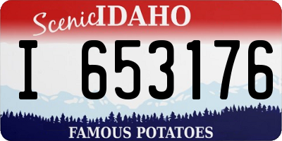ID license plate I653176