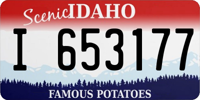 ID license plate I653177