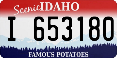 ID license plate I653180