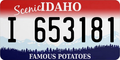 ID license plate I653181
