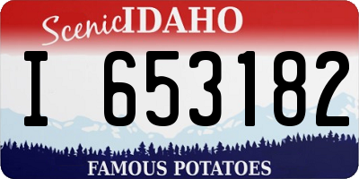 ID license plate I653182