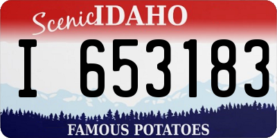 ID license plate I653183