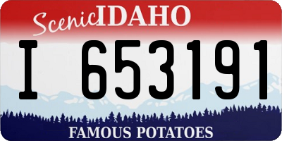 ID license plate I653191