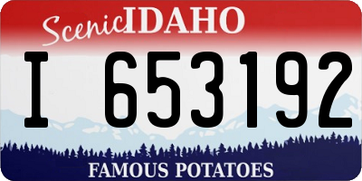 ID license plate I653192