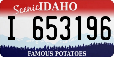 ID license plate I653196