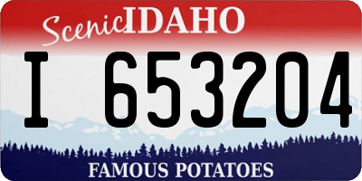 ID license plate I653204