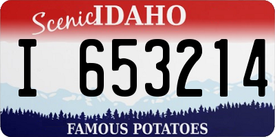 ID license plate I653214