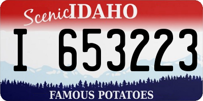 ID license plate I653223