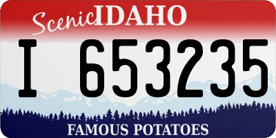 ID license plate I653235