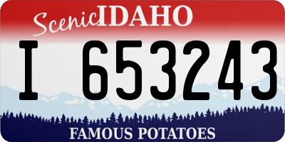ID license plate I653243
