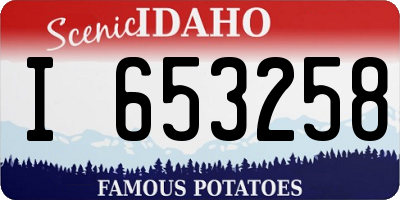 ID license plate I653258