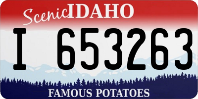 ID license plate I653263