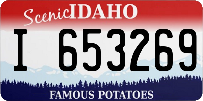 ID license plate I653269