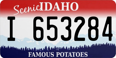 ID license plate I653284