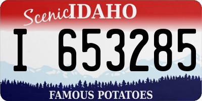 ID license plate I653285