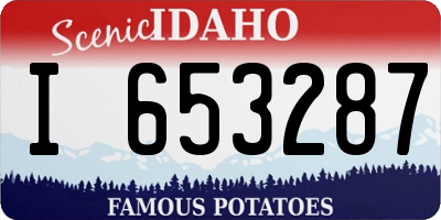 ID license plate I653287