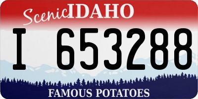 ID license plate I653288